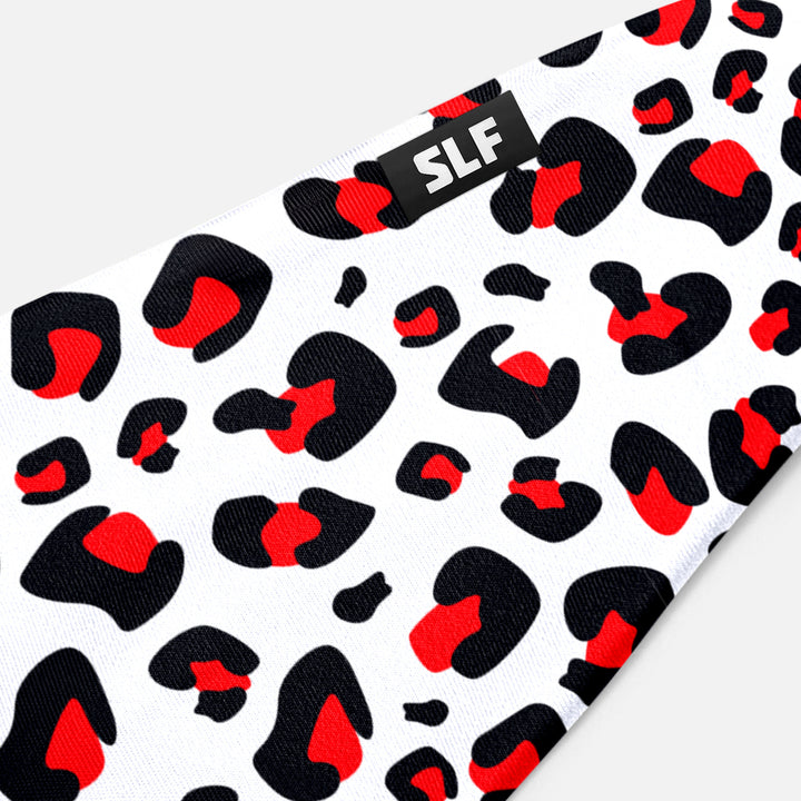 Cheetah White Red Headband