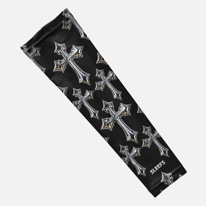 Chrome Cross Pattern Arm Sleeve