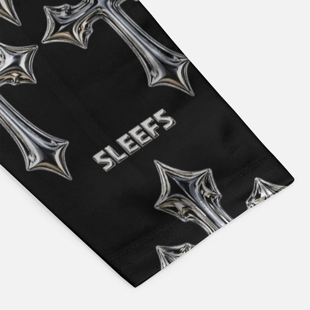 Chrome Cross Pattern Arm Sleeve