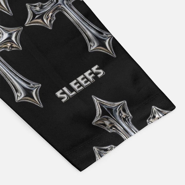 Chrome Cross Pattern Arm Sleeve