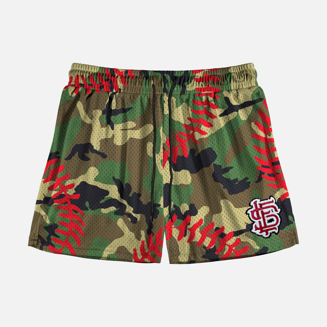 Classic Camo Baseball Lace Shorts - 5"
