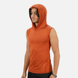 Clay Sleeveless Compression Hoodie