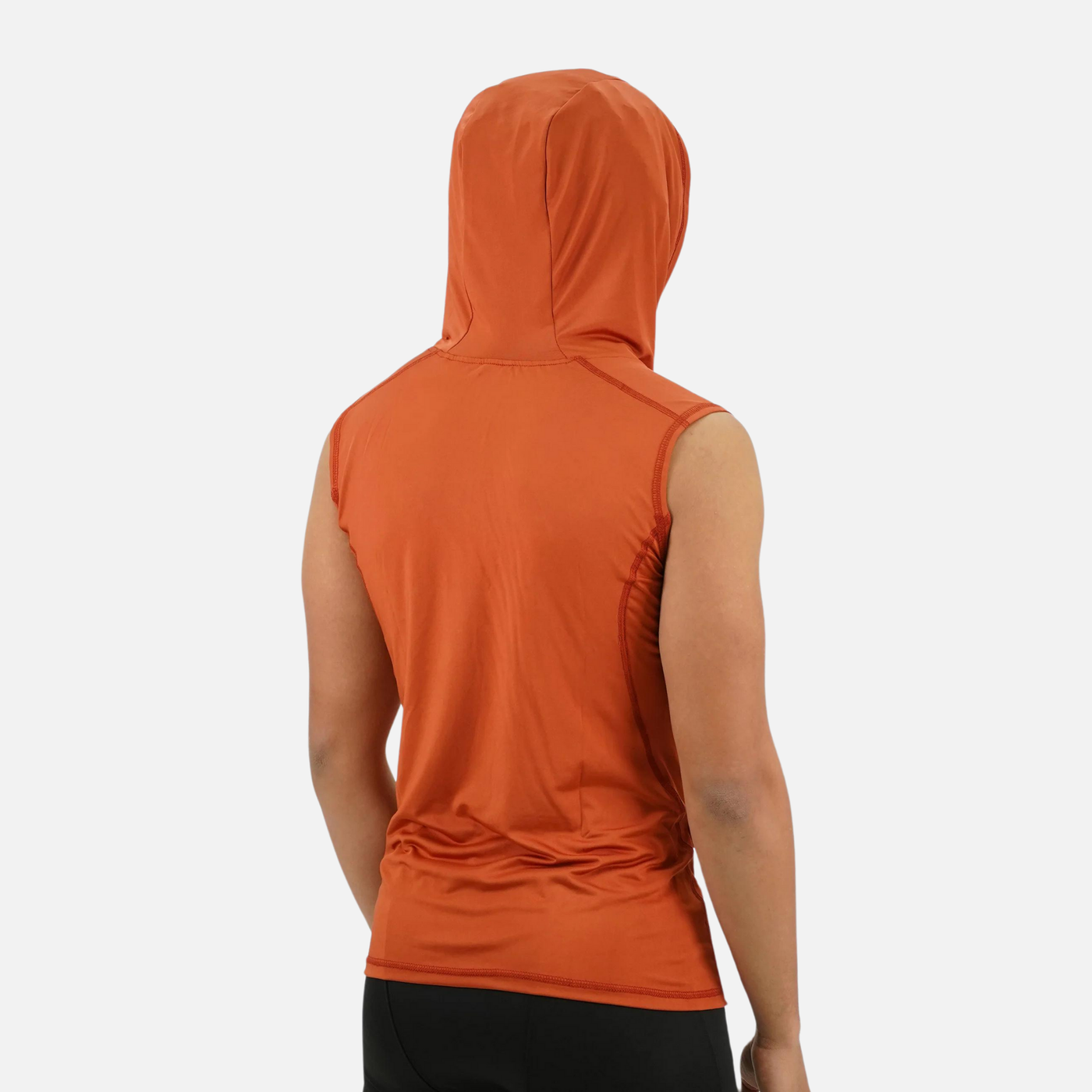 Clay Sleeveless Compression Hoodie