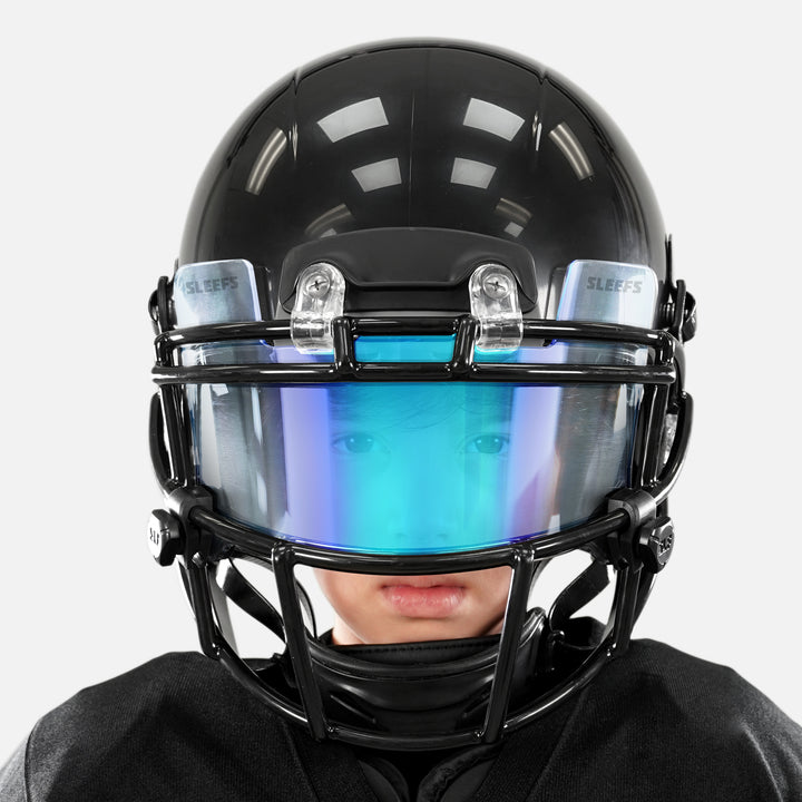 Clear Blue Devil Helmet Eye-Shield Visor for Kids
