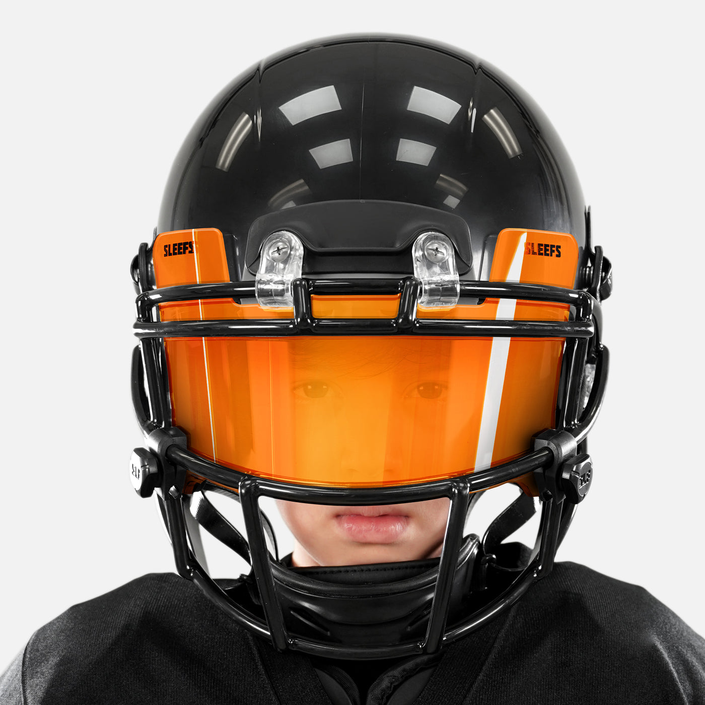 Clear Orange Helmet Eye-Shield Visor for Kids