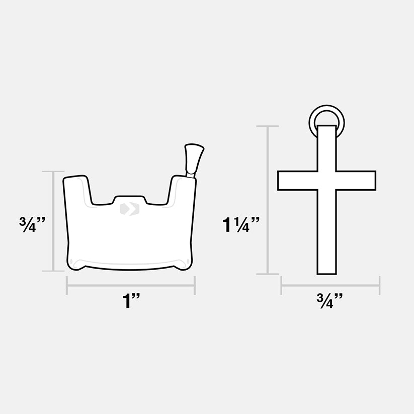Visor & Cross Pendant with Chain Kids Necklace - Borealis Stainless Steel