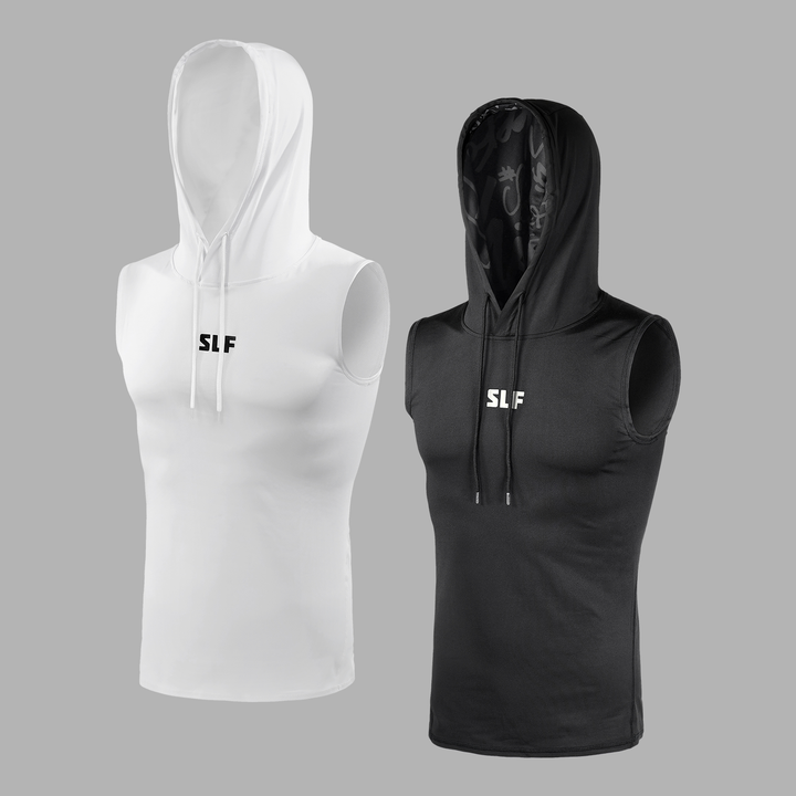 White + Black Compression Hoodies Bundle