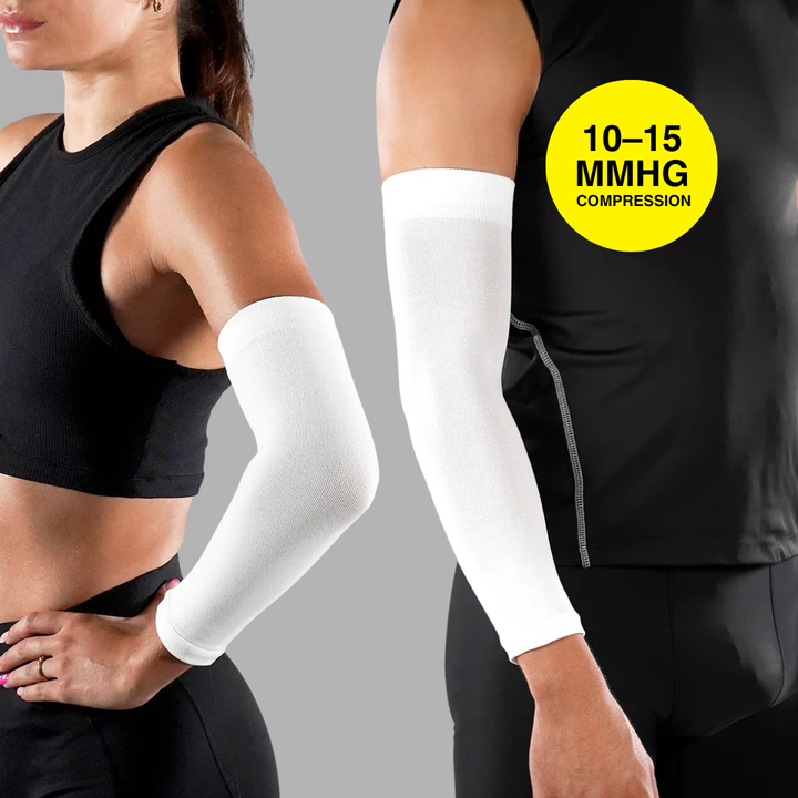 White Compression Arm Sleeve
