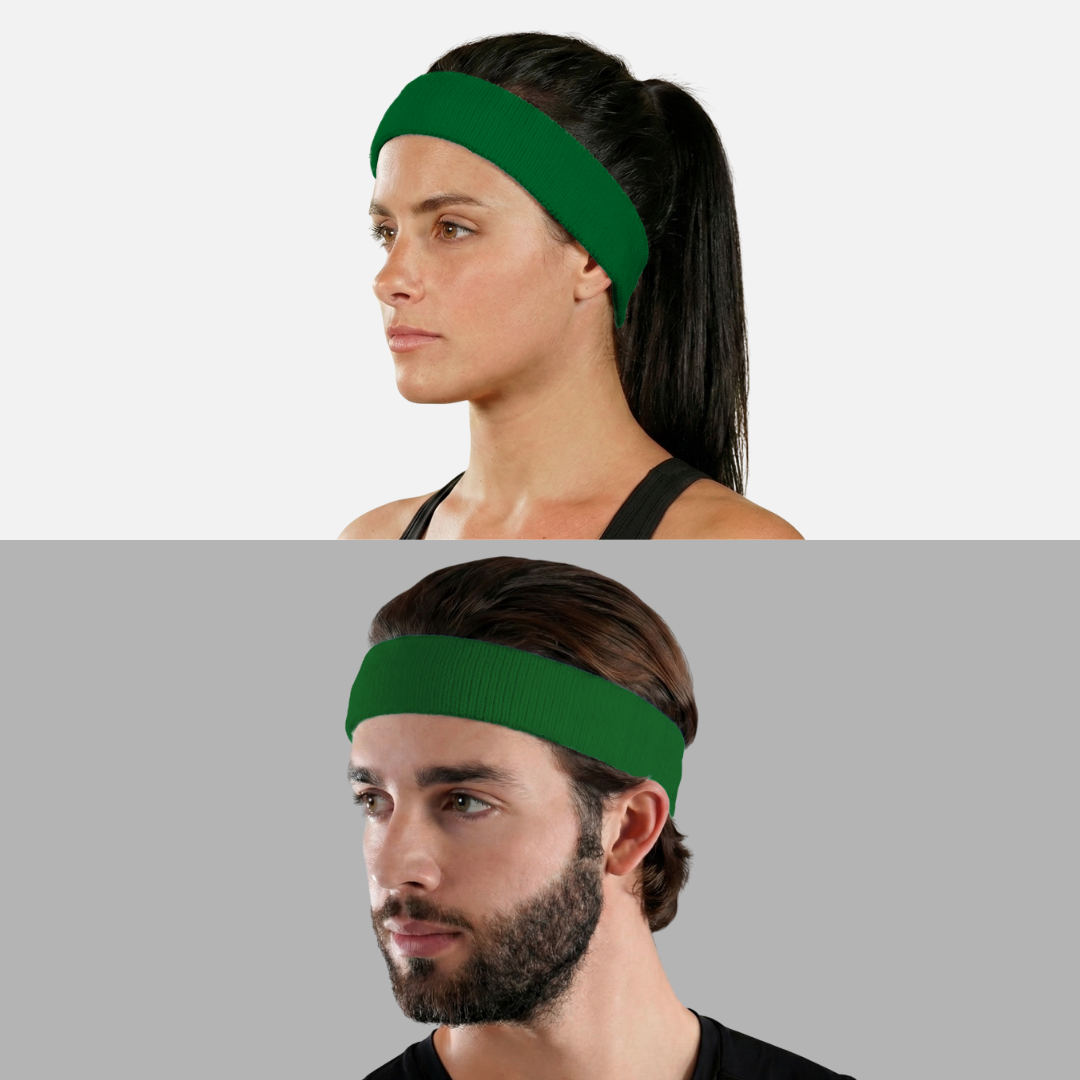 Hue Dark Green Cotton Headband