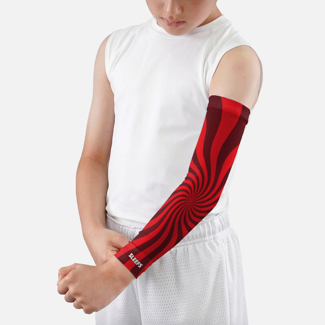 Crimson Vortex Kids Arm Sleeve