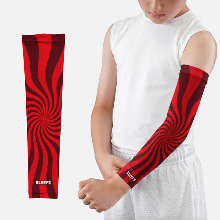 Crimson Vortex Kids Arm Sleeve