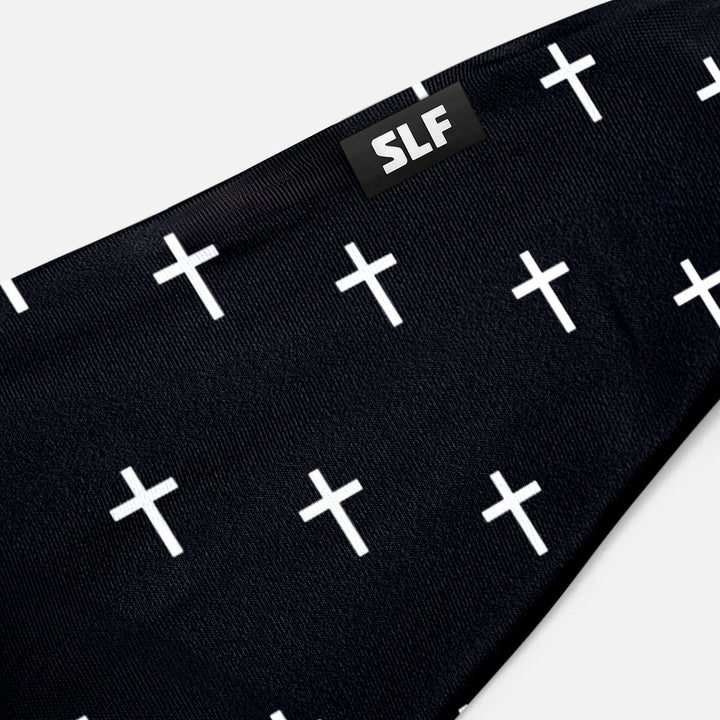 Cross Pattern Black White Headband