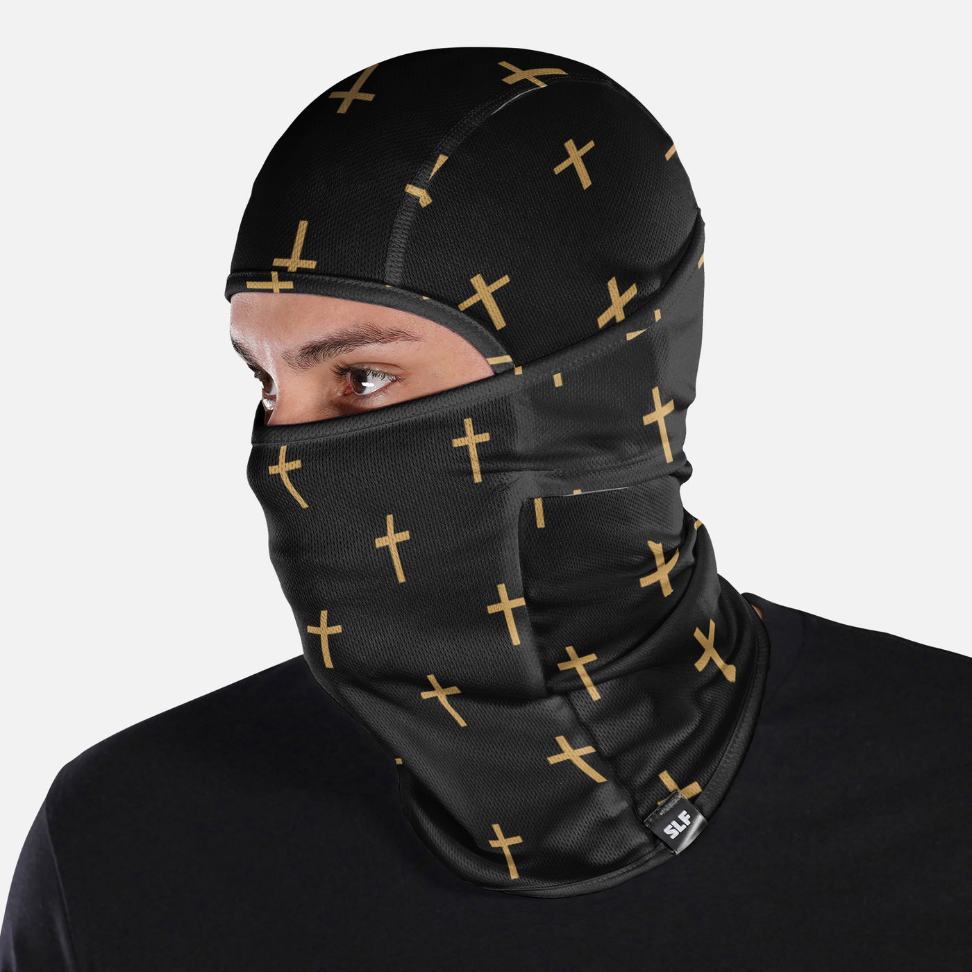 Cross Pattern Loose-Fitting Balaclava