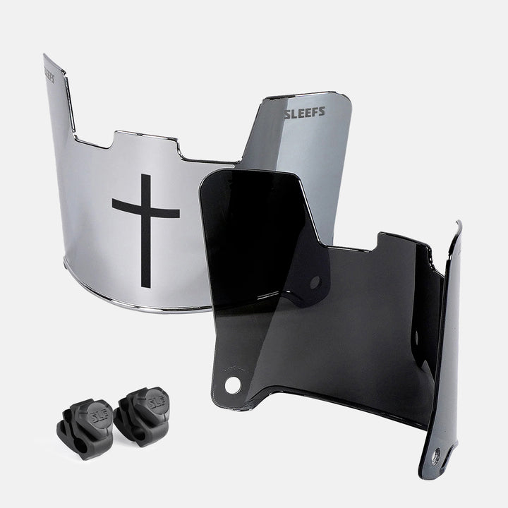 Faith Cross Silver Moonstone Helmet Eye-Shield Visor for Kids