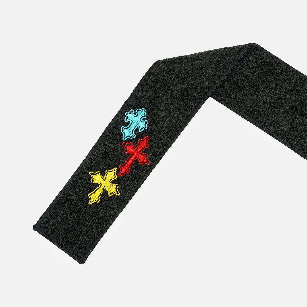 Crosses Chroma Black Thin Football Towel