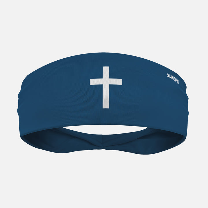 Faith Cross Midnight Blue Headband