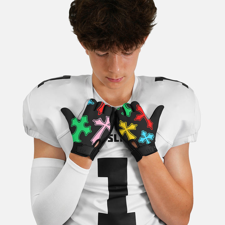 Crosses Chroma Sticky Football Receiver Gloves