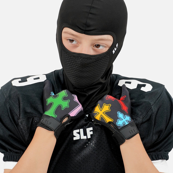 Crosses Chroma Sticky Kids Football Receiver Gloves