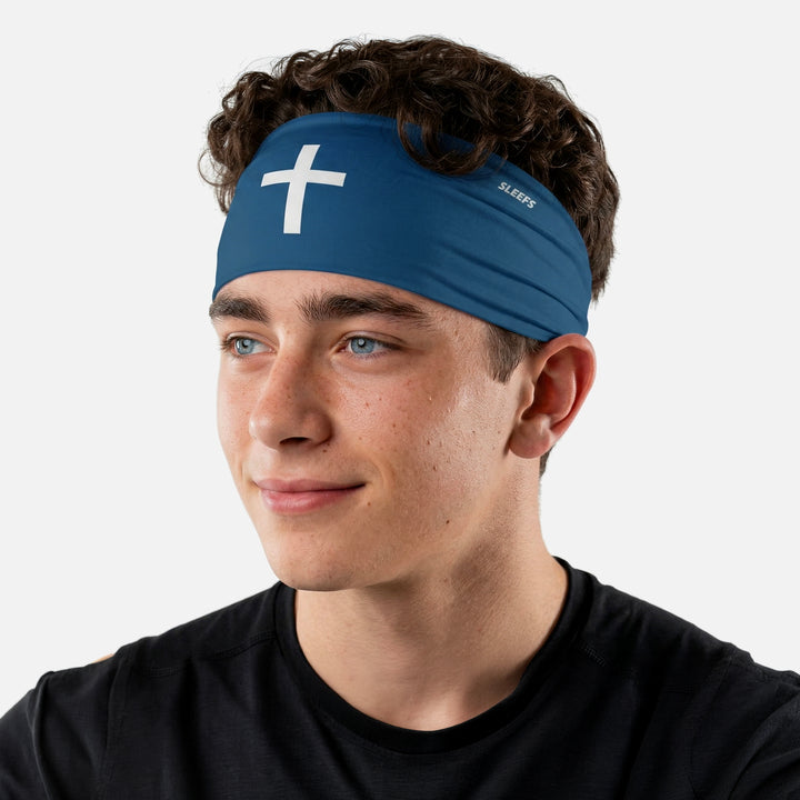 Faith Cross Midnight Blue Headband