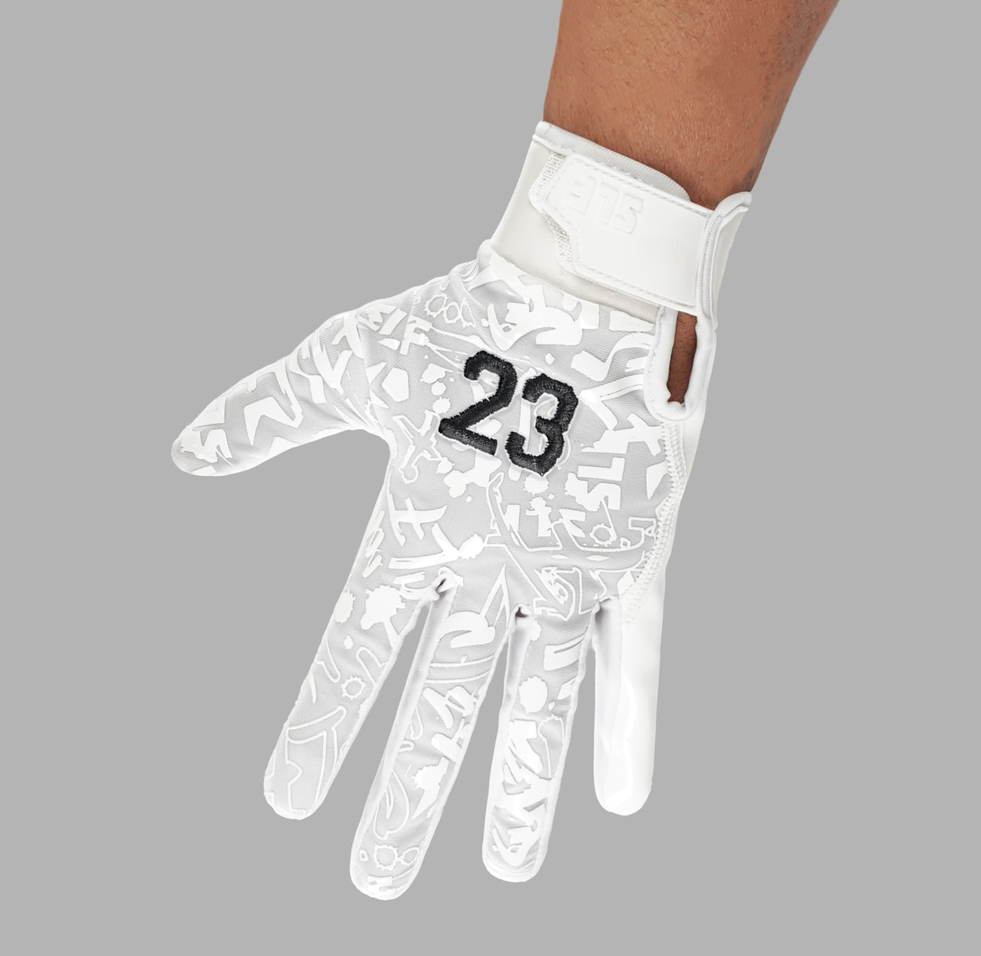 SLF Pattern Black Gold Sticky Football Receiver Gloves – SLEEFS