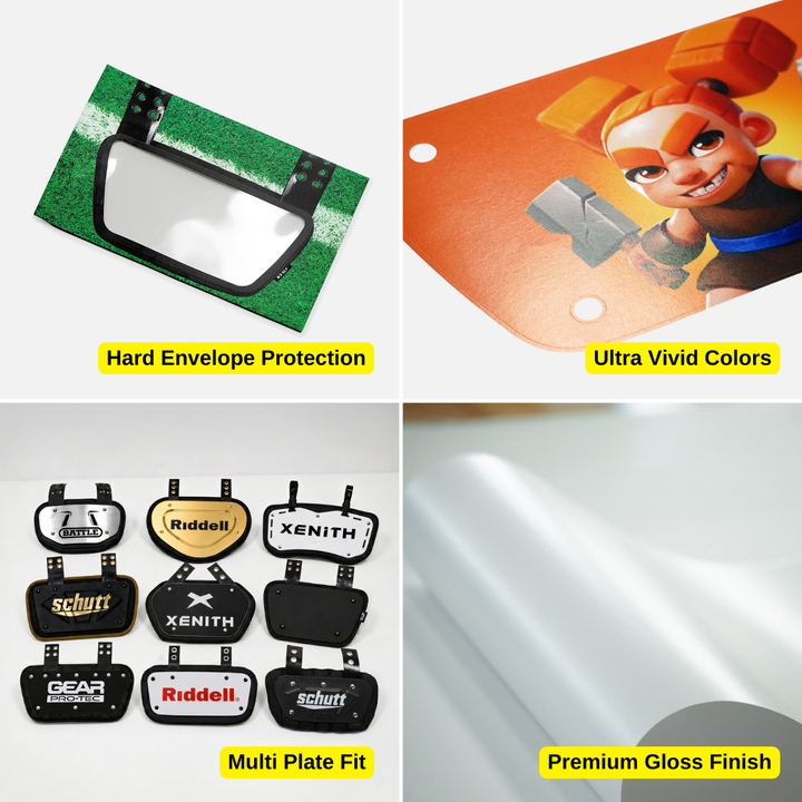 Make Your Own Custom Football Back Plate Decal (Back Plate Not Included)