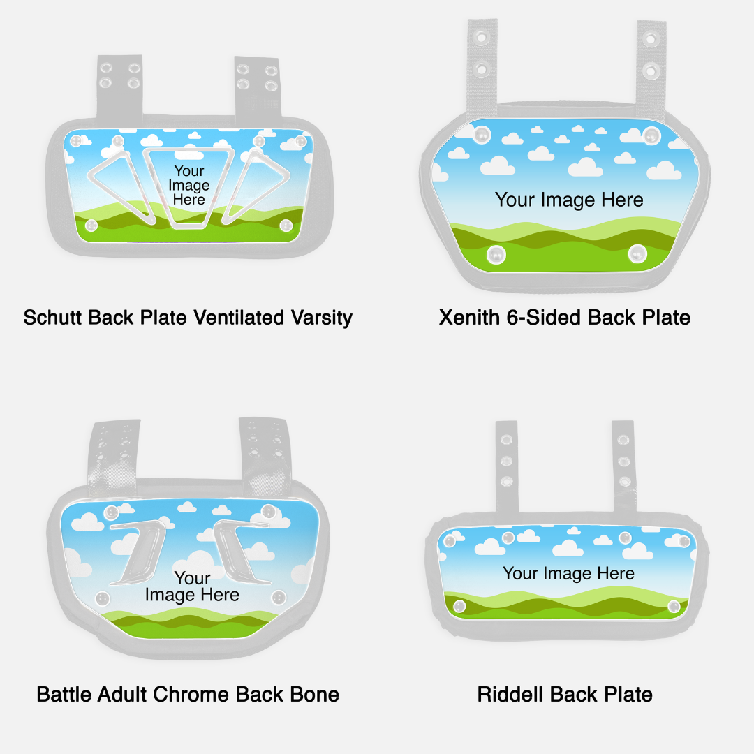 Make Your Own Custom Football Back Plate Decal (Back Plate Not Included)
