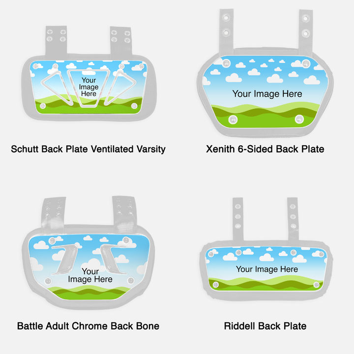 Make Your Own Custom Football Back Plate Decal (Back Plate Not Included)
