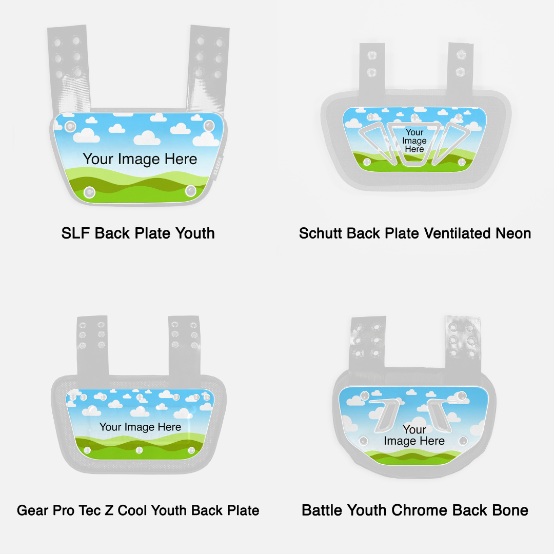 Make Your Own Custom Football Back Plate Decal (Back Plate Not Included)