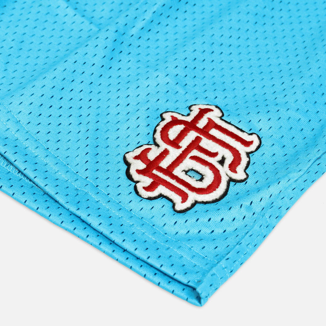 SLF Baseball Patch Sky Blue Shorts - 5"