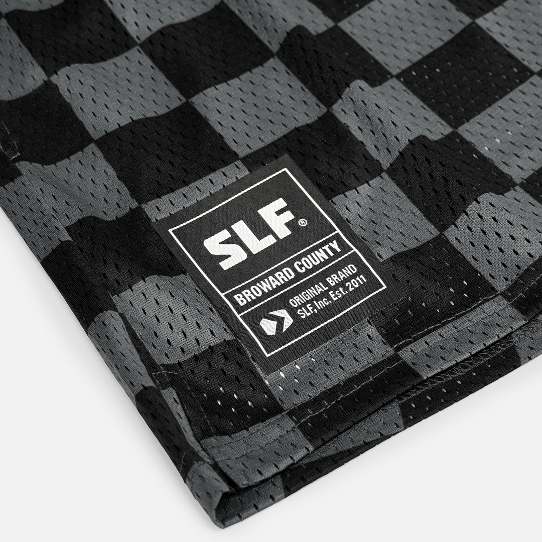 Checkered Gray Black Shorts - 5"