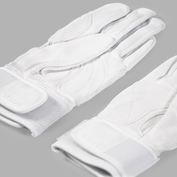 Faith Cross White Kids Baseball Batting Gloves
