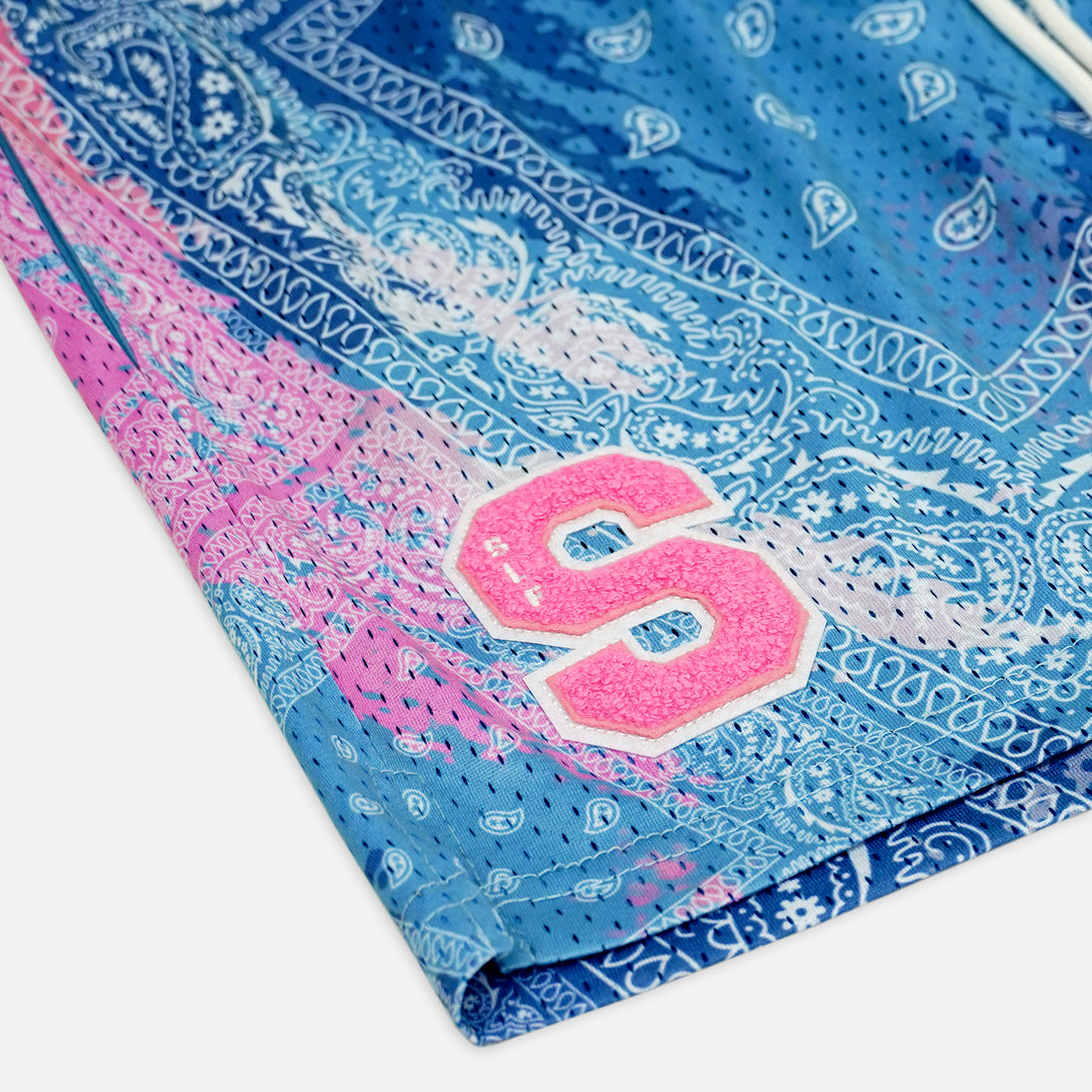 Bleached Pink Classic Bandana Shorts - 5"