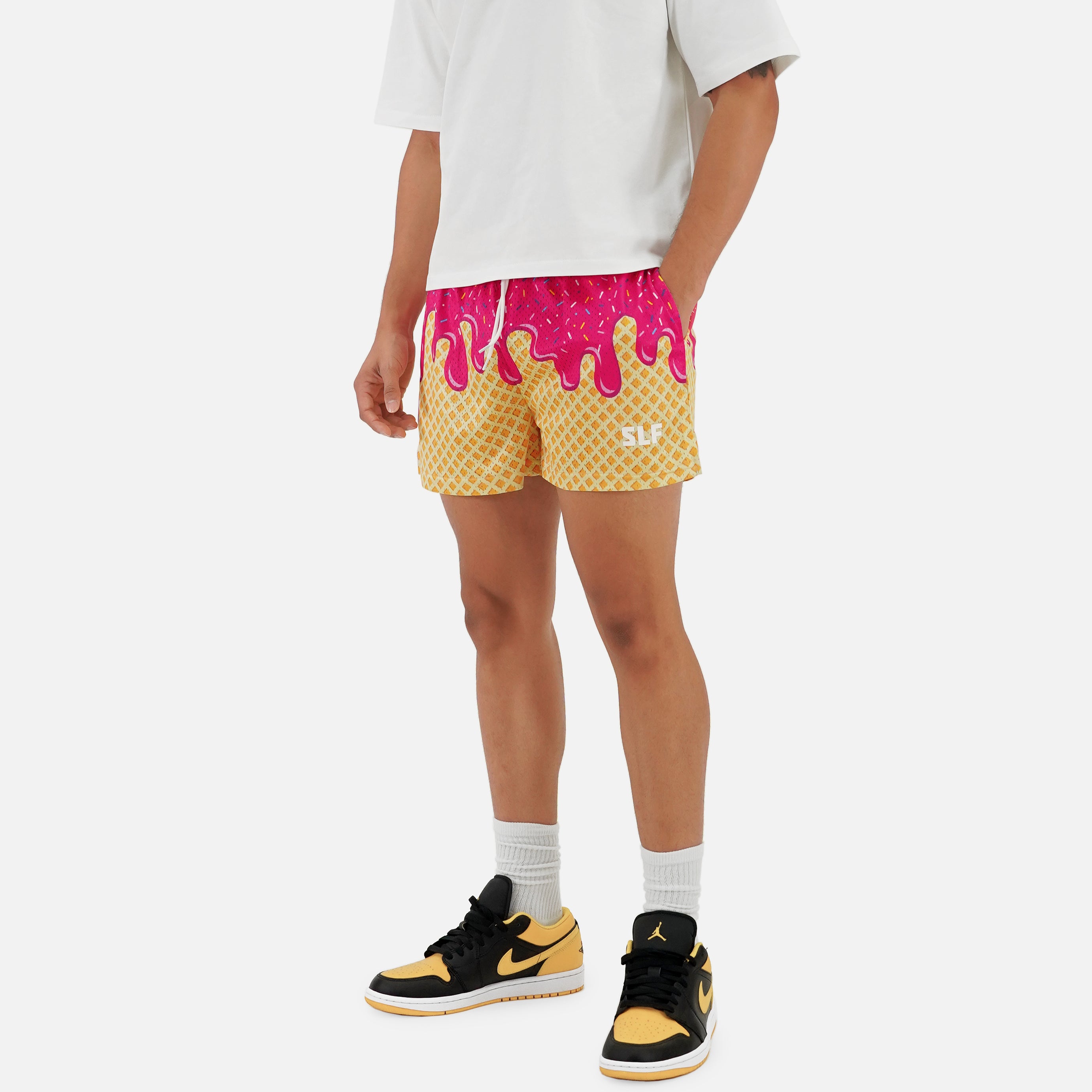 Ice Cream Cone Magenta Shorts - 5