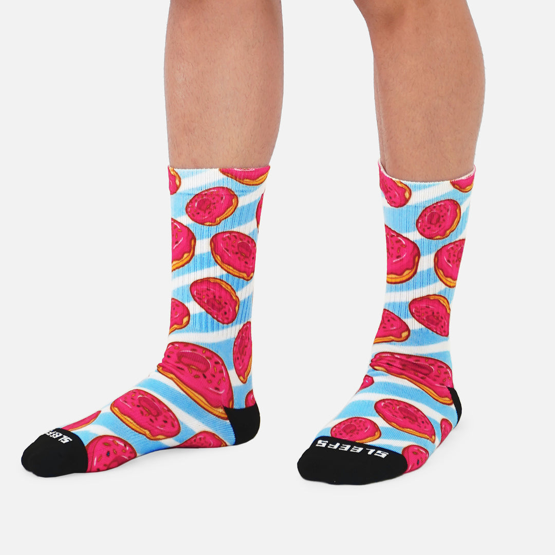 Sweet Stripe Donuts Crew Socks