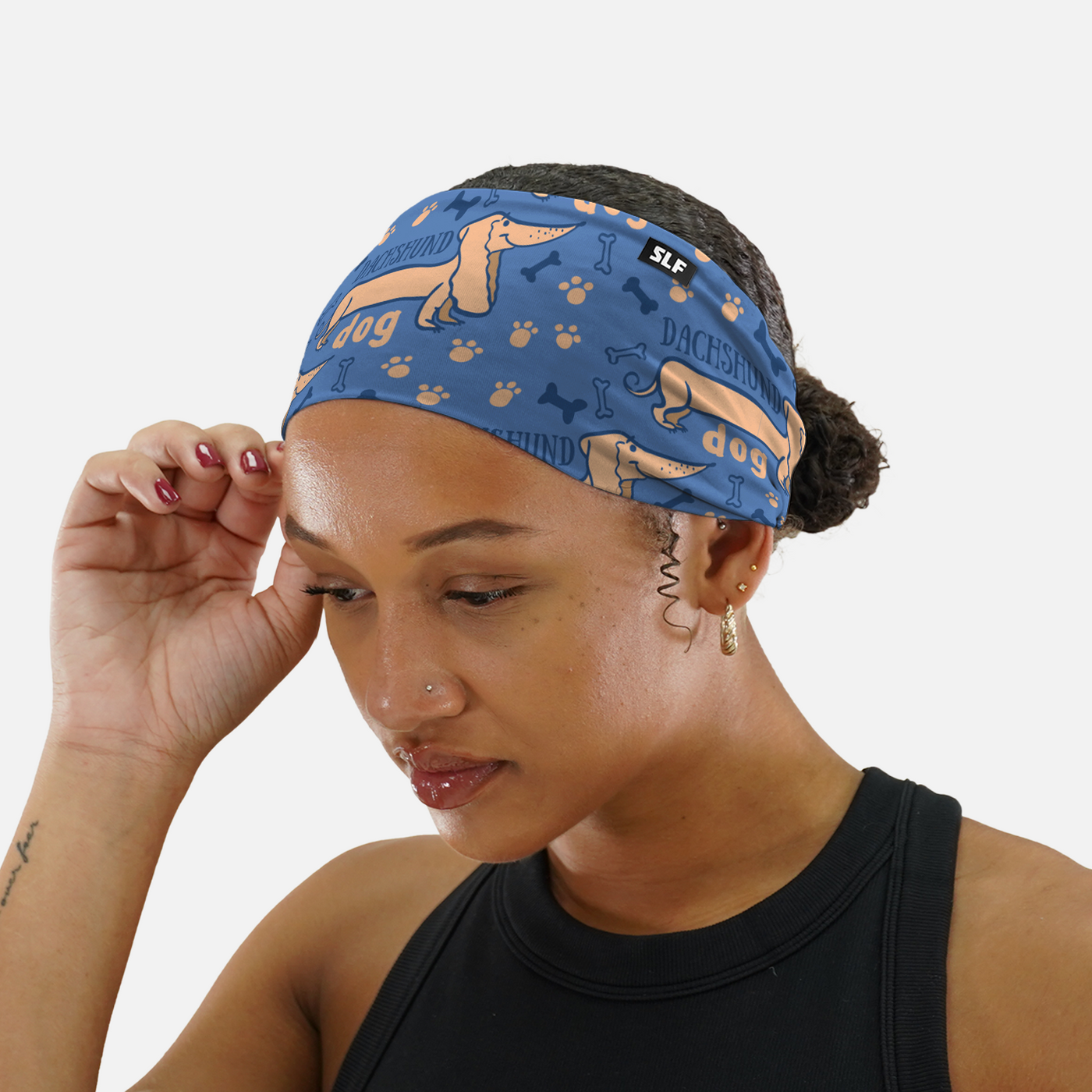 Dachshund Denim Blue Headband