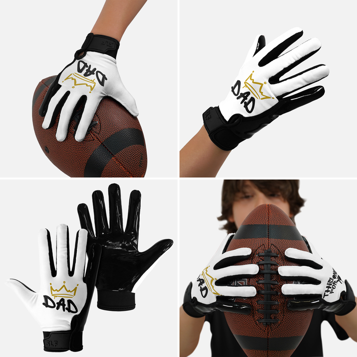 Dad This One For You Sticky Kids Football Receiver Gloves
