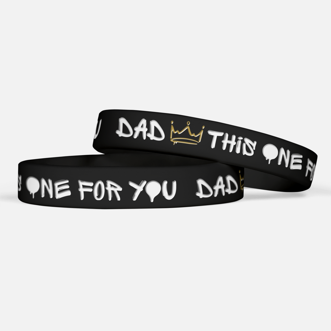 Dad This One For You Black Motivational Wristband