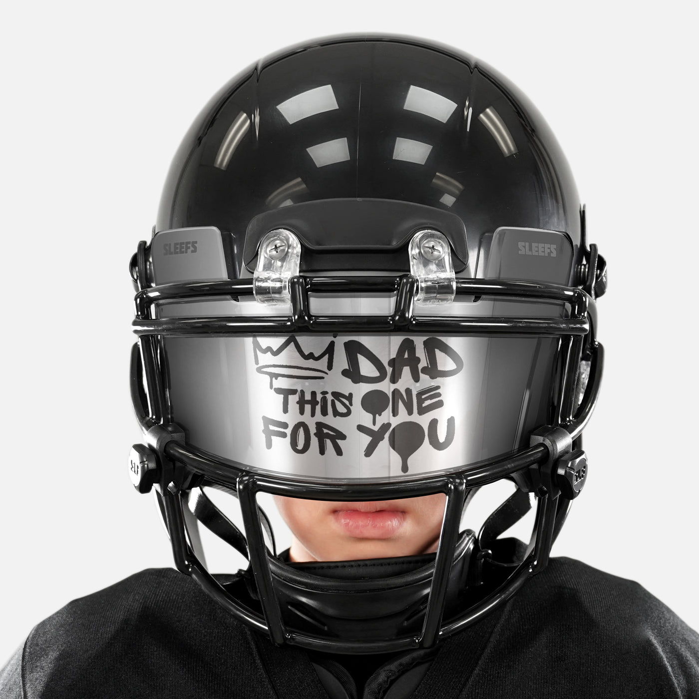 Dad This One For You Silver Moonstone Helmet Eye-Shield Visor for Kids