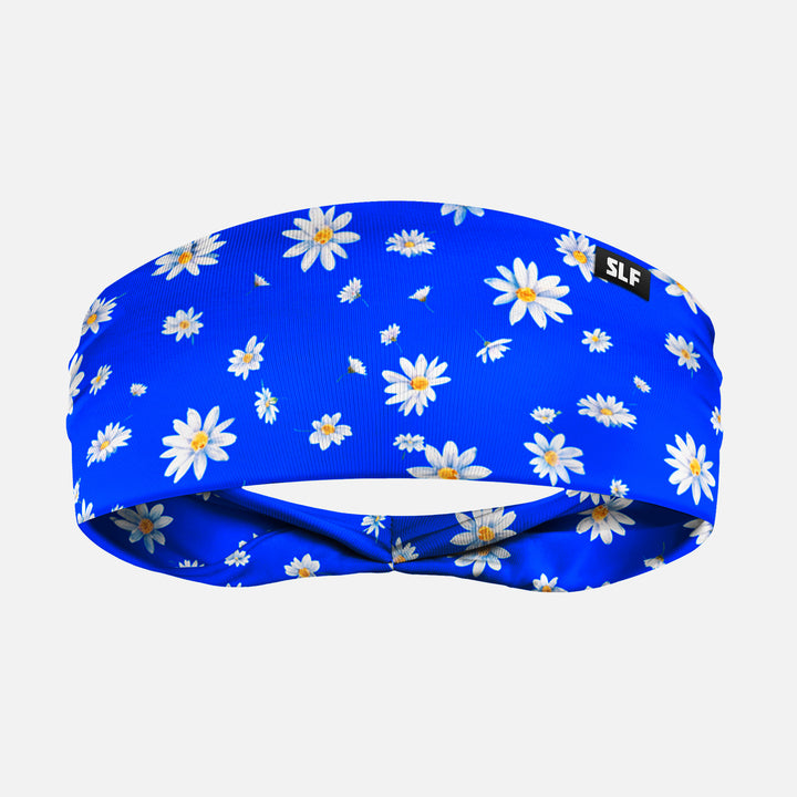 Daisies on Blue Headband