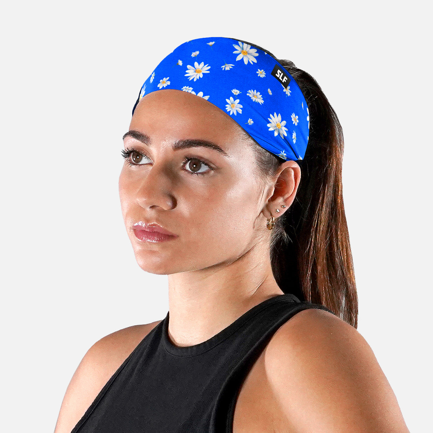 Daisies on Blue Headband