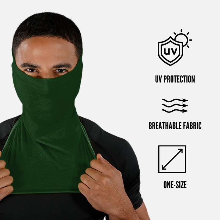 Hue Dark Green Neck Gaiter