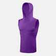 Dark Purple Sleeveless Compression Hoodie