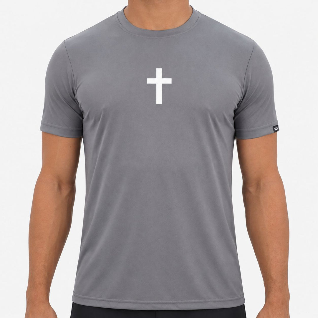 Faith Cross Dark Gray Quick Dry Shirt