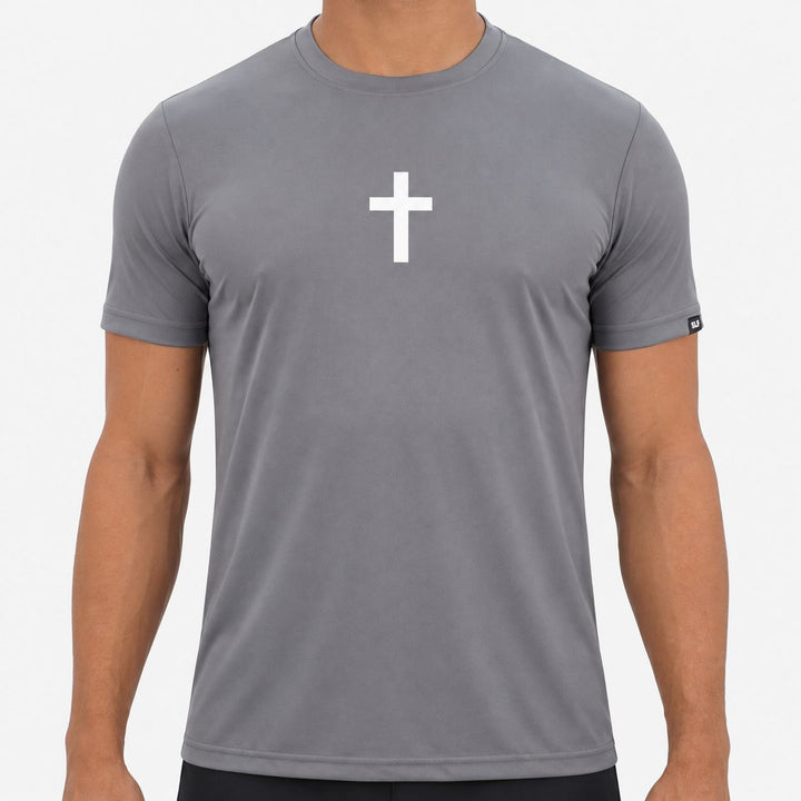 Faith Cross Dark Gray Quick Dry Shirt