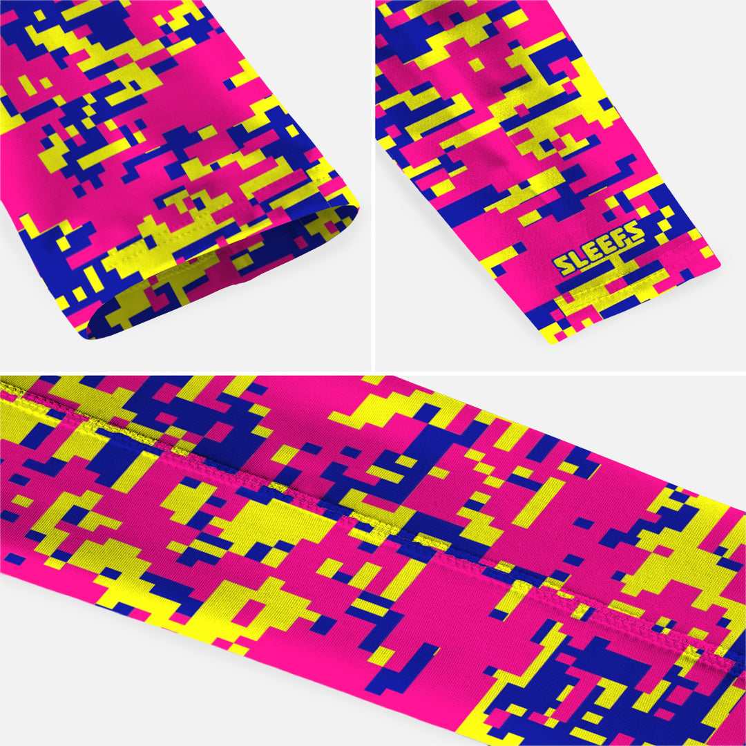 Digi Camo Neon Strike Kids Arm Sleeve