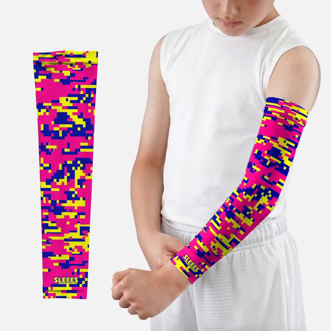 Digi Camo Neon Strike Kids Arm Sleeve