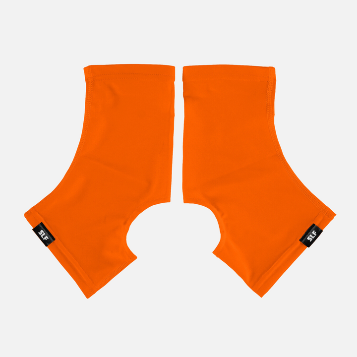 Hot Orange Kids Spats / Cleat Covers