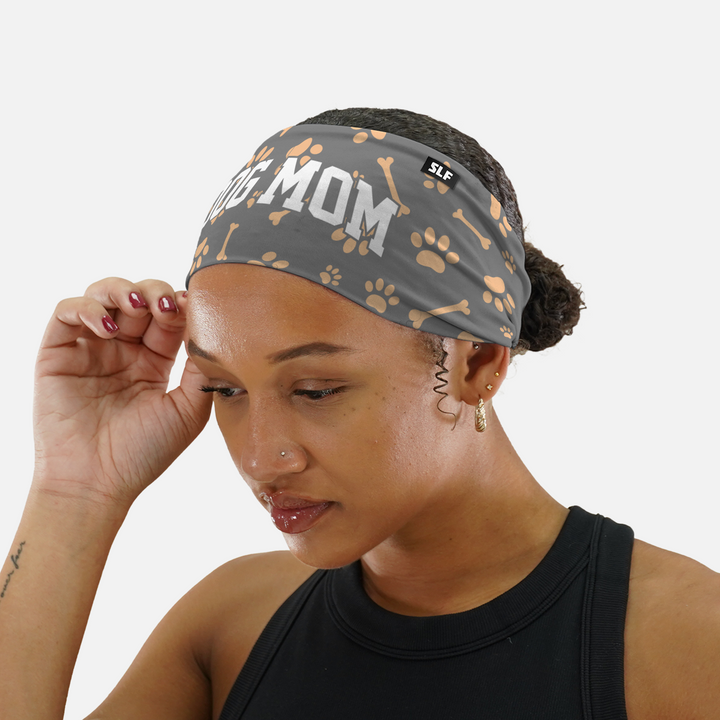 Dog Mom Gray Headband