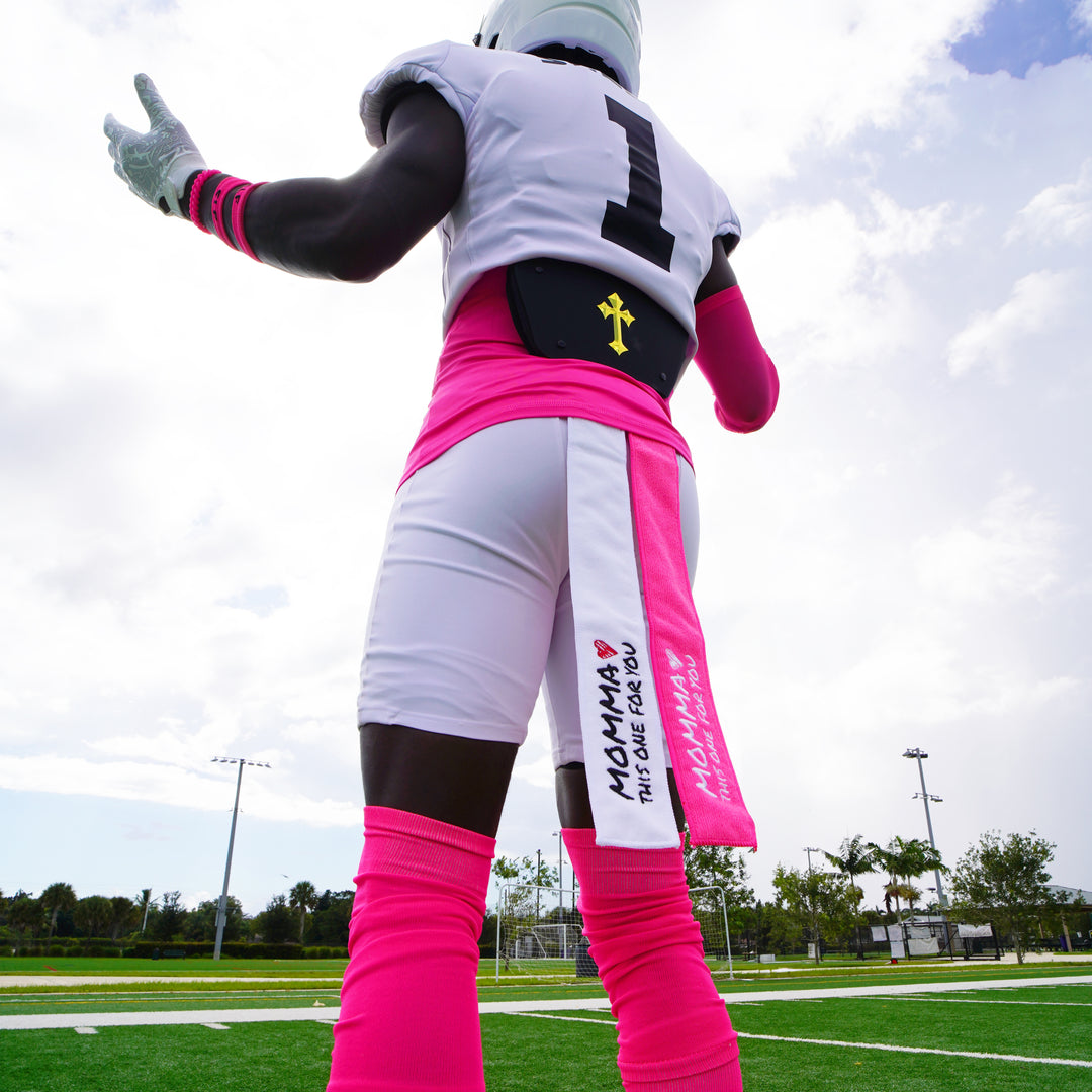 Momma Pink Thin Football Towel
