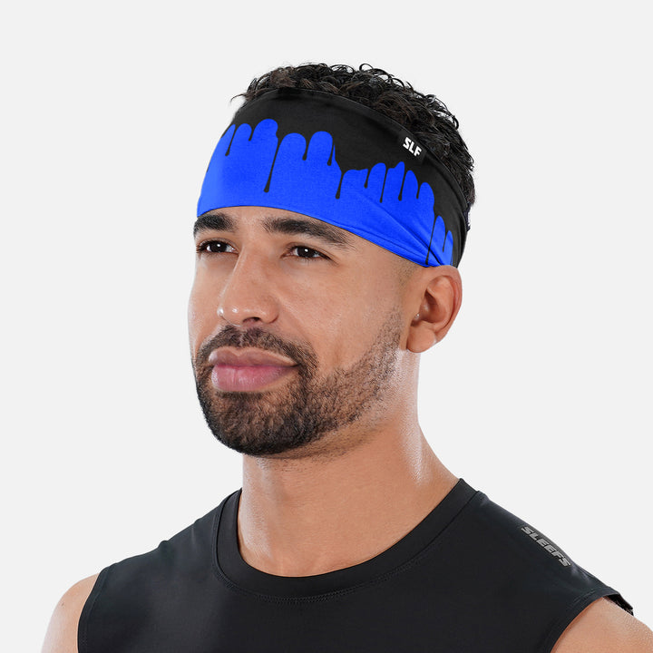 Drip Blue Headband
